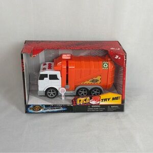 Fast Lane Orange Lights & Sound Garbage Truck Toy